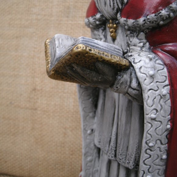 Vintage Handmade St. Nicholas Ceramic Figurine - Picture 12 of 16